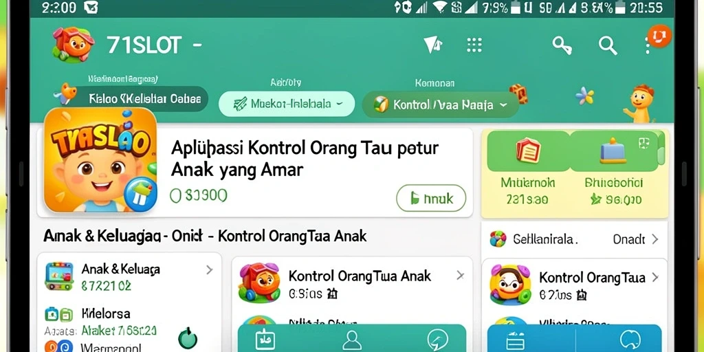 Antarmuka aplikasi 171SLOT yang ramah pengguna untuk kontrol orang tua.