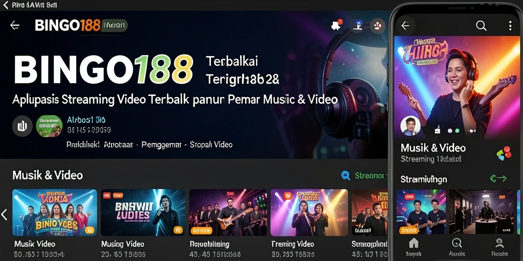 Antarmuka BINGO188 menampilkan berbagai konten Streaming Video menarik.
