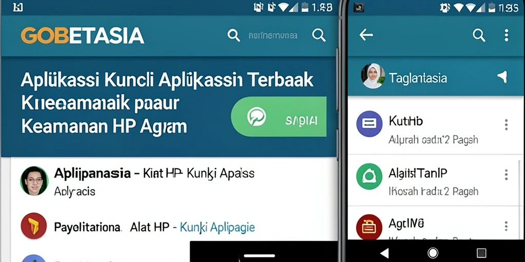 Antarmuka GOBETASIA yang menunjukkan pengaturan kunci aplikasi.