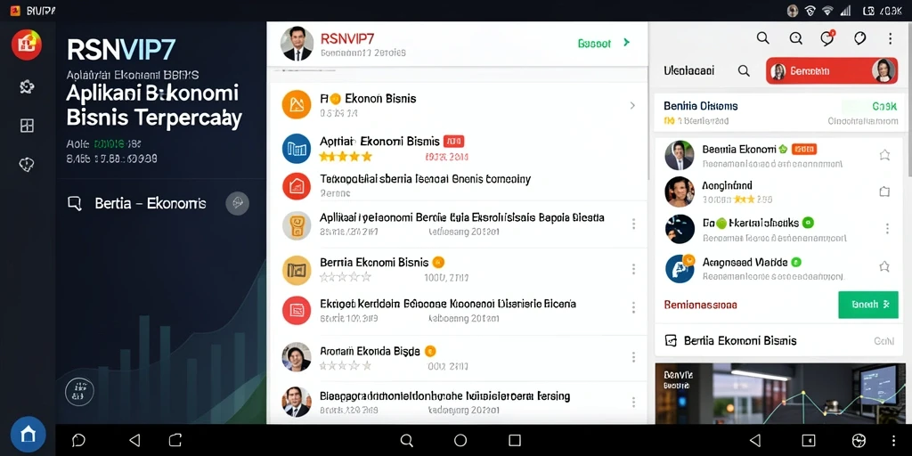 Tampilan antarmuka RSNVIP7 saat menampilkan berita ekonomi terkini.