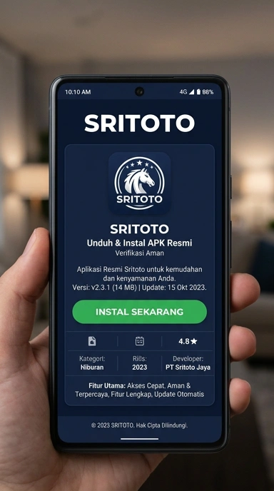 Tampilan halaman APK sritoto